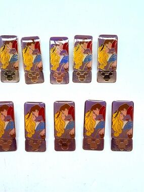 Disney Gold and Purple Enamel Pin Backing Accent